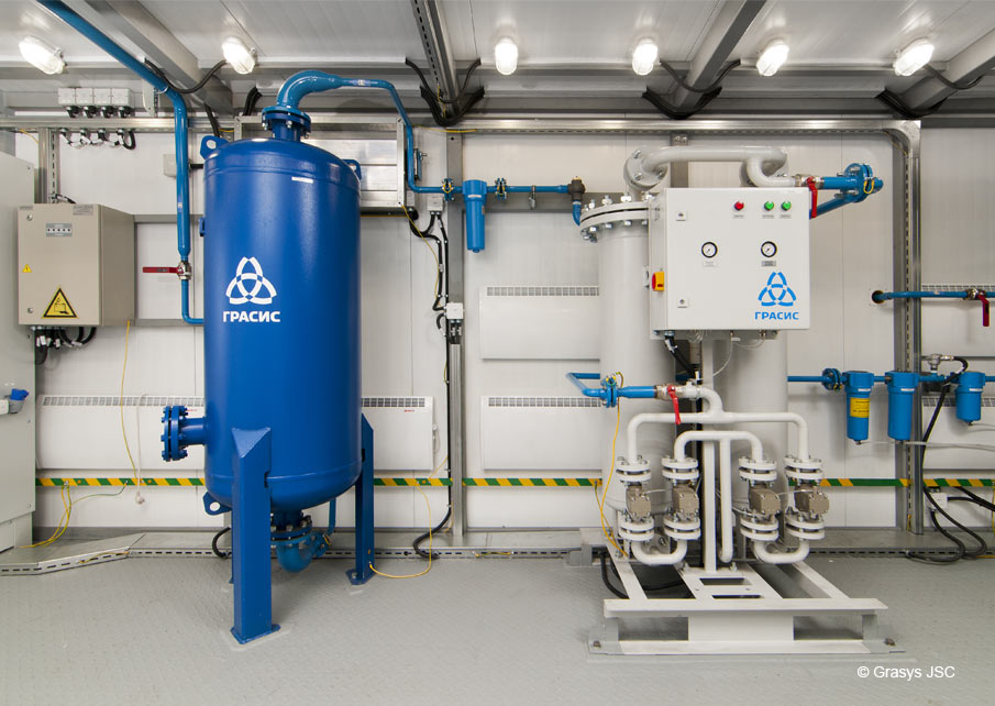 Projects - Skid-mounted air compressor plant - Suzun JSC - site GRASYS JSC