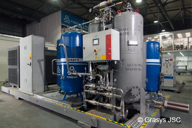 Platform-mounted adsorption oxygen unit 