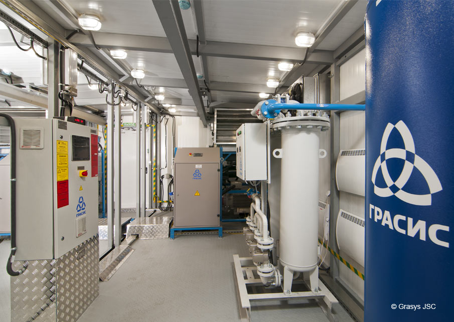 Projects - Skid-mounted air compressor plant - Suzun JSC - site GRASYS JSC