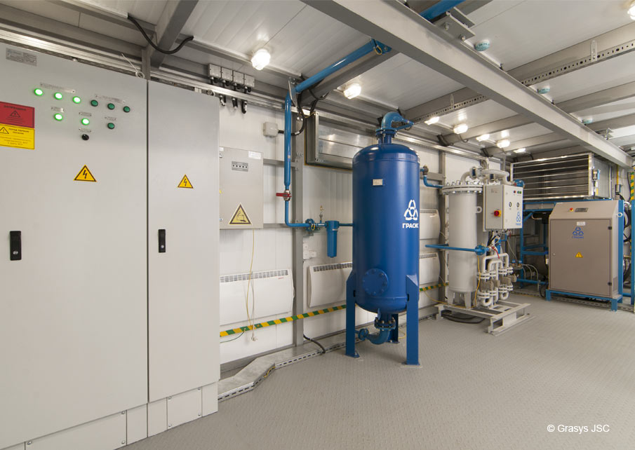 Projects - Skid-mounted air compressor plant - Suzun JSC - site GRASYS JSC
